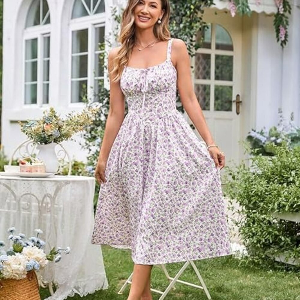 Scarlet Darkness Floral Corset Dress Green Purple Cami Small